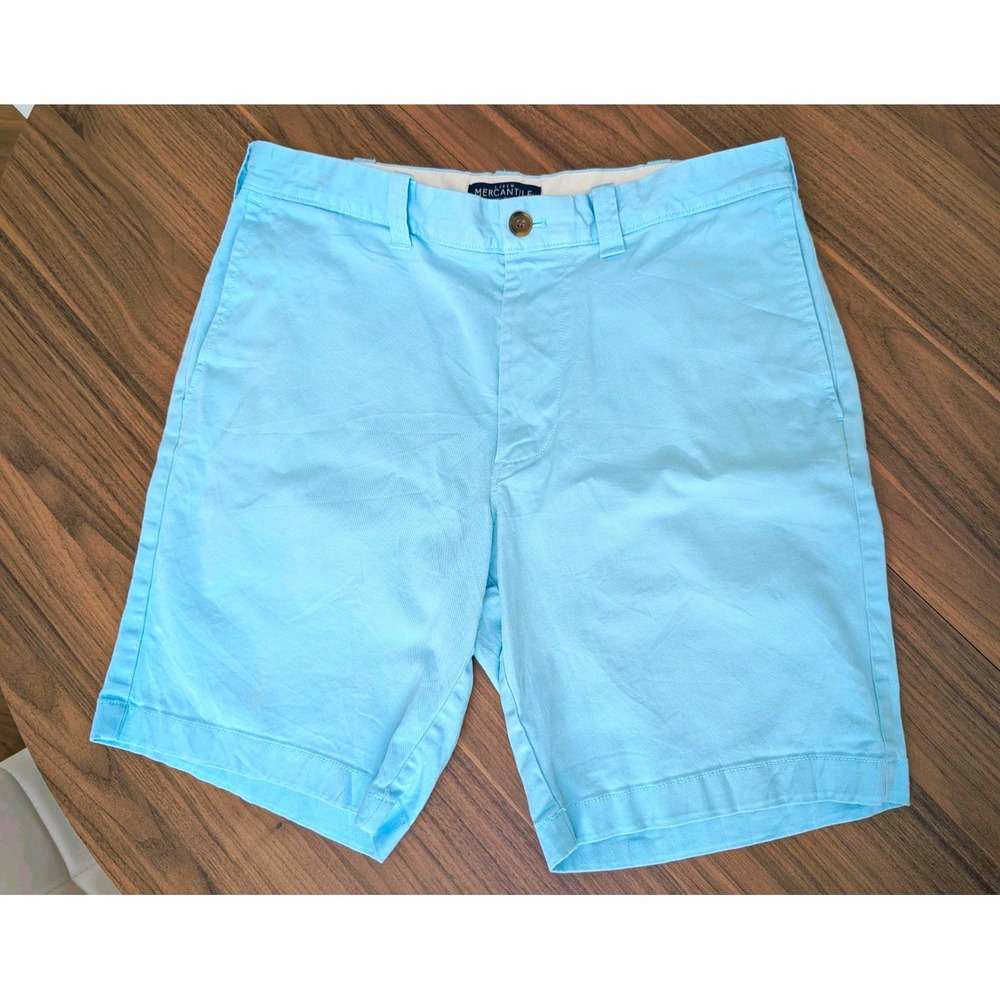 J.Crew Mercantile Men's Light Blue Chino Shorts Flat Front Casual 16" Waist
